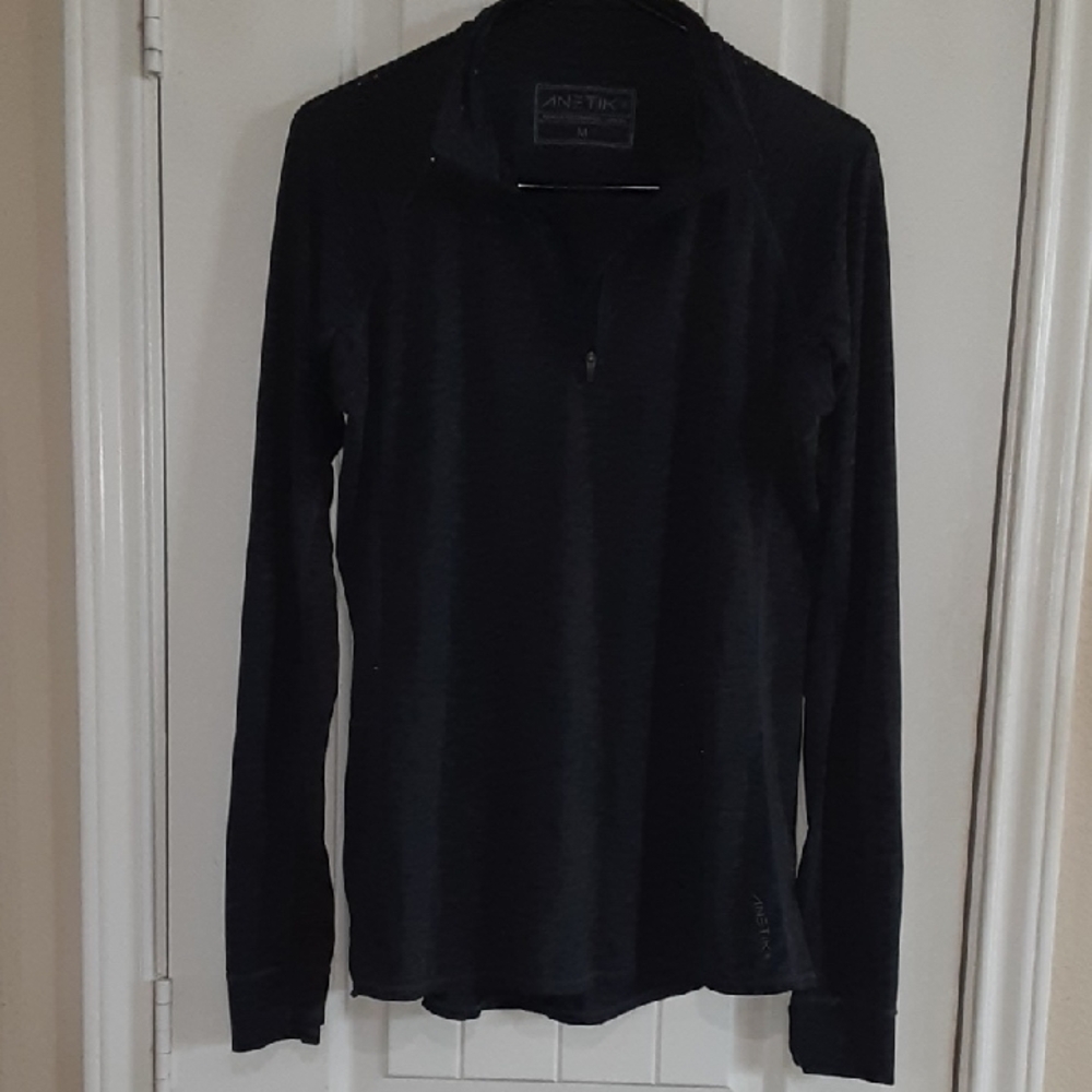 ANETIK Premium Performance Quarter-Zip Sun Shirt - Charcoal Heather - Men's M